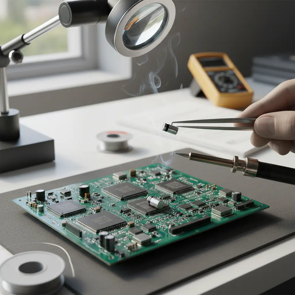 Swapping a capacitor on a PCB
