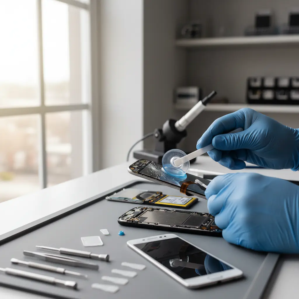 Mobile device screen replacement process