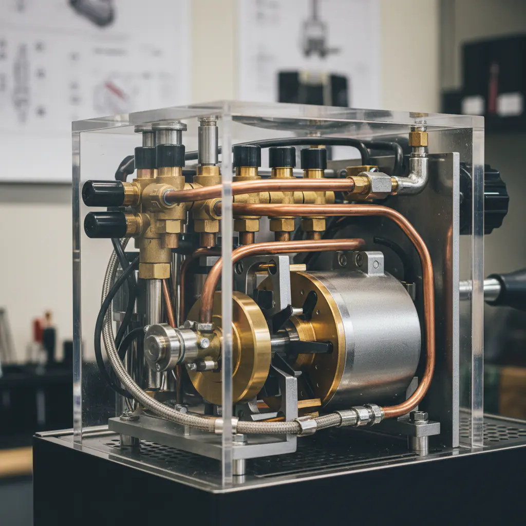 Coffee machine internal pump components
